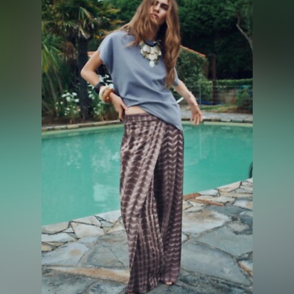 Zara Printed Wrap Pants